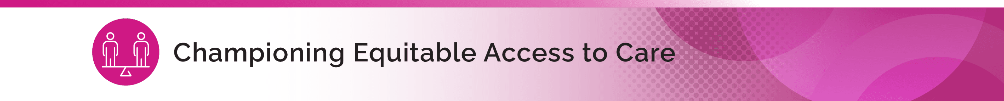 Championing Equitable Access to Care header